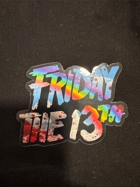 Friday the 13th Rainbow Holographic Sticker decal